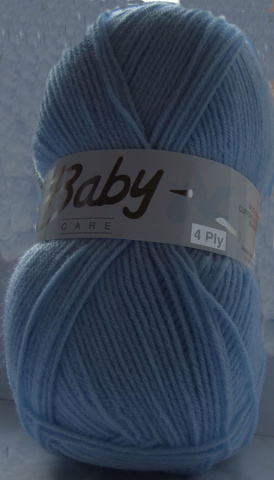 Baby Care 4 Ply Yarn 10 x100g Balls Baby Blue - Click Image to Close
